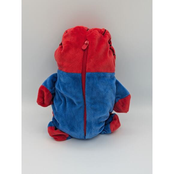 Cubcoats Toddler Unisex Marvels Spider Man 2-in-1 Stuffed Animal Hoodie Red 3T - Picture 4 of 9